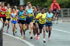 Soon after the start of the BUPA Great North Run.